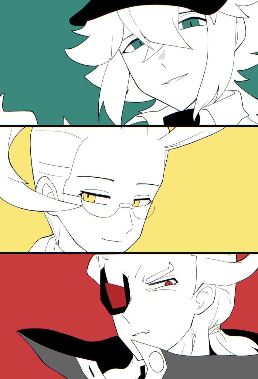 n, ghetsis, and colress (pokemon and 1 more) drawn by suta_5255