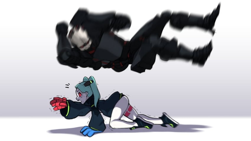 rebecca and adam smasher (cyberpunk and 1 more) drawn by slimedrippy