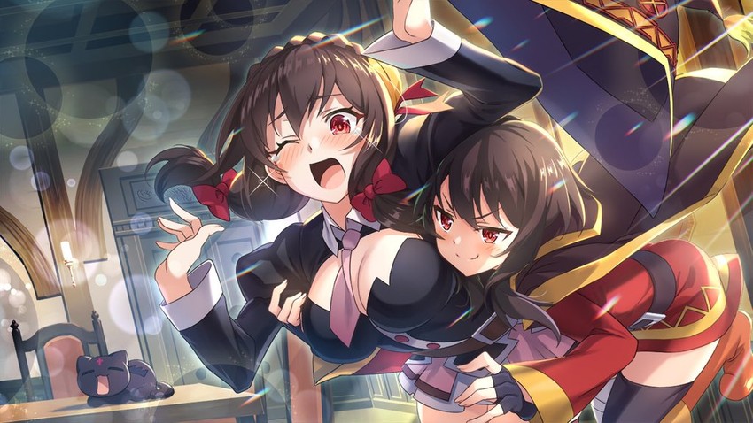 megumin, yunyun, and chomusuke (kono subarashii sekai ni shukufuku wo! and 1 more)
