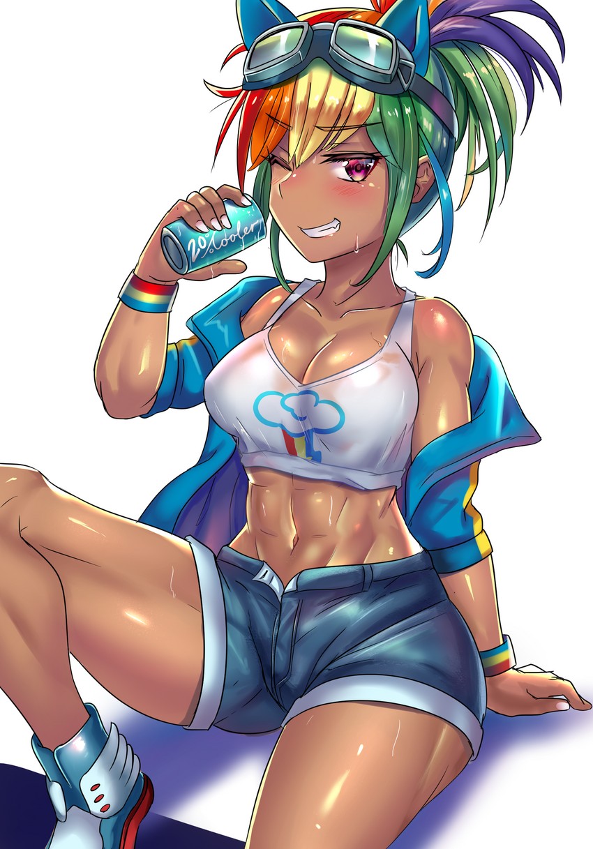 rainbow dash (my little pony and 3 more) drawn by iojknmiojknm