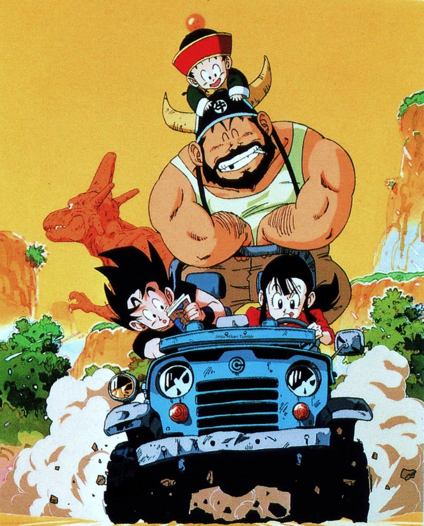 son goku, son gohan, chi-chi, and gyuu maou (dragon ball and 1 more)