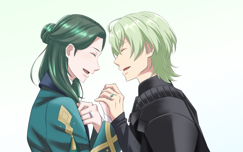male byleth and linhardt von hevring (fire emblem and 1 more) drawn by kakiko210