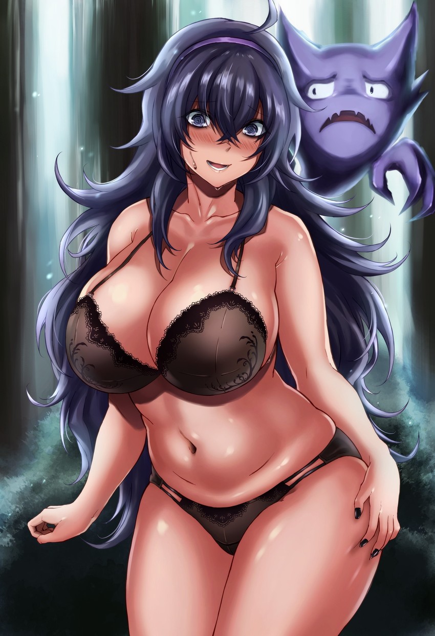 hex maniac and haunter (pokemon and 1 more) drawn by hikari_(komitiookami)
