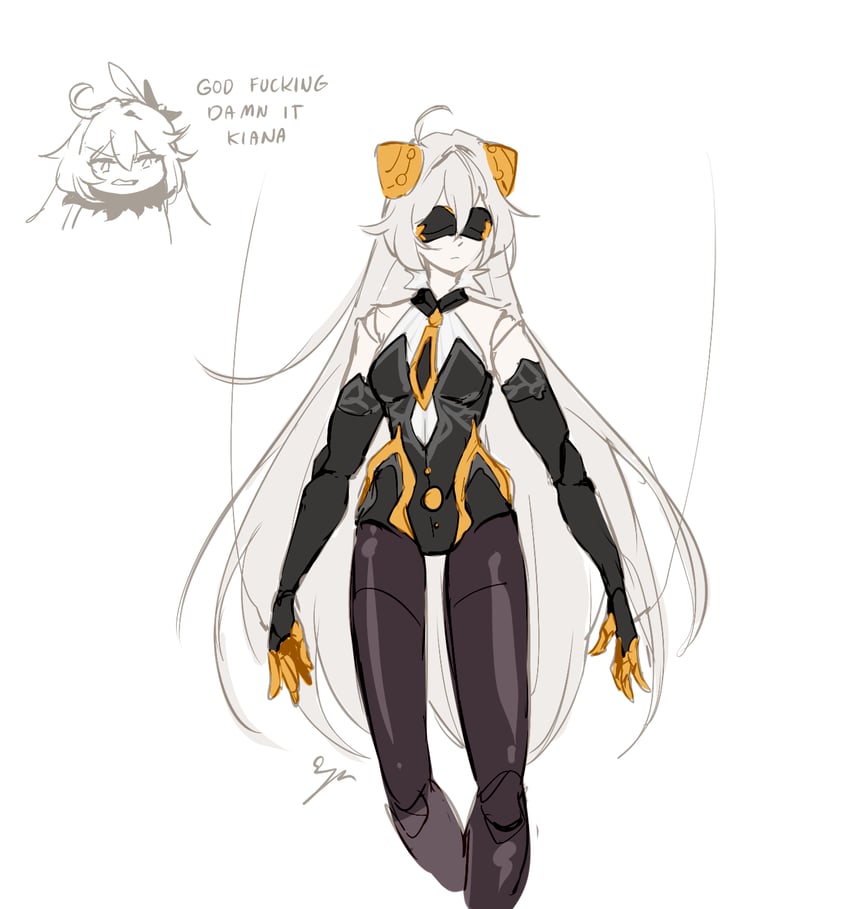 kiana kaslana and herrscher of dominance (honkai and 1 more) drawn by cloud_ya