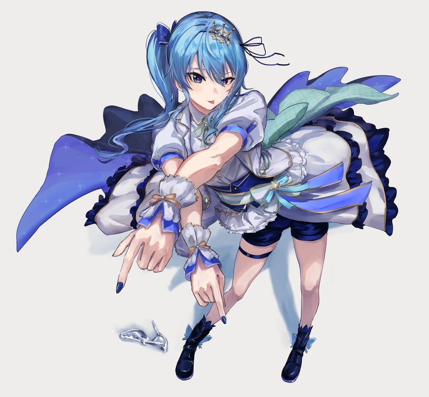 hoshimachi suisei (hololive and 1 more) drawn by sakazuki_sudama