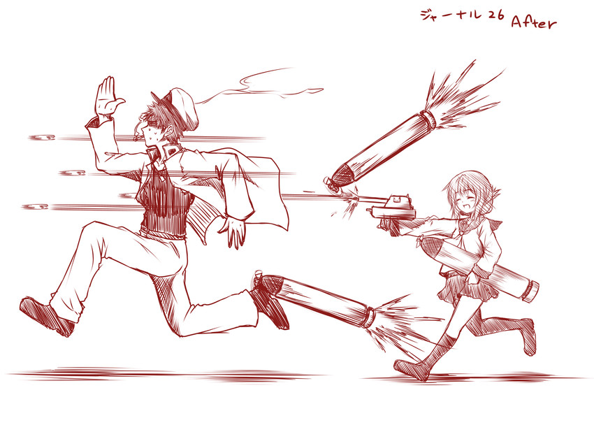 admiral, inazuma, kamio reiji, and plasma-chan (kantai collection) drawn by yua_(checkmate)