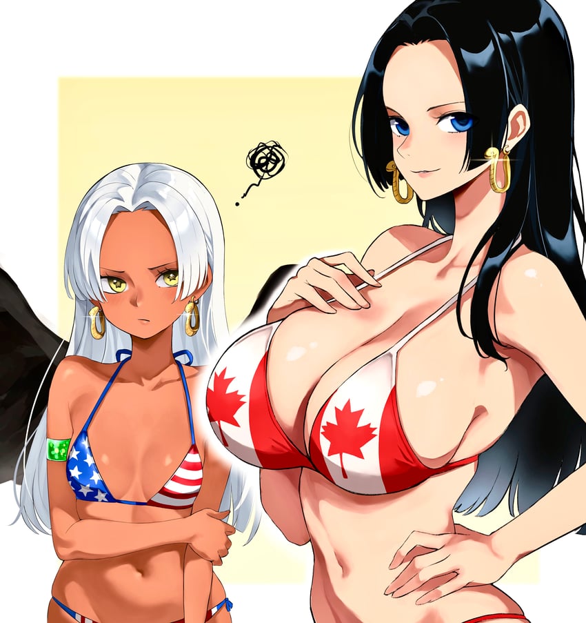 boa hancock and s-snake (one piece) drawn by kasumi_6