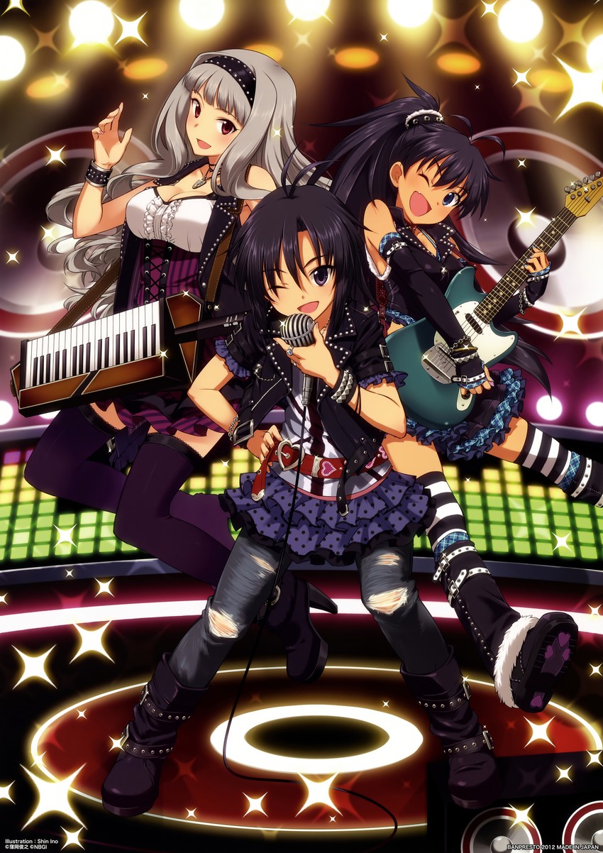 kikuchi makoto, shijou takane, and ganaha hibiki (idolmaster) drawn by inou_shin