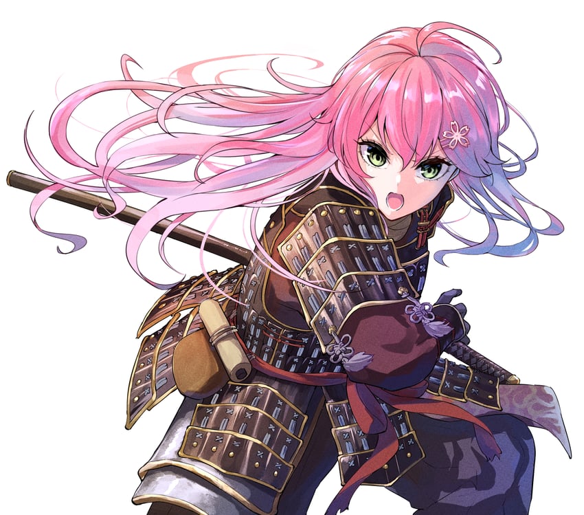 sakura miko, tarnished, and samurai (hololive and 1 more) drawn by yuu201023