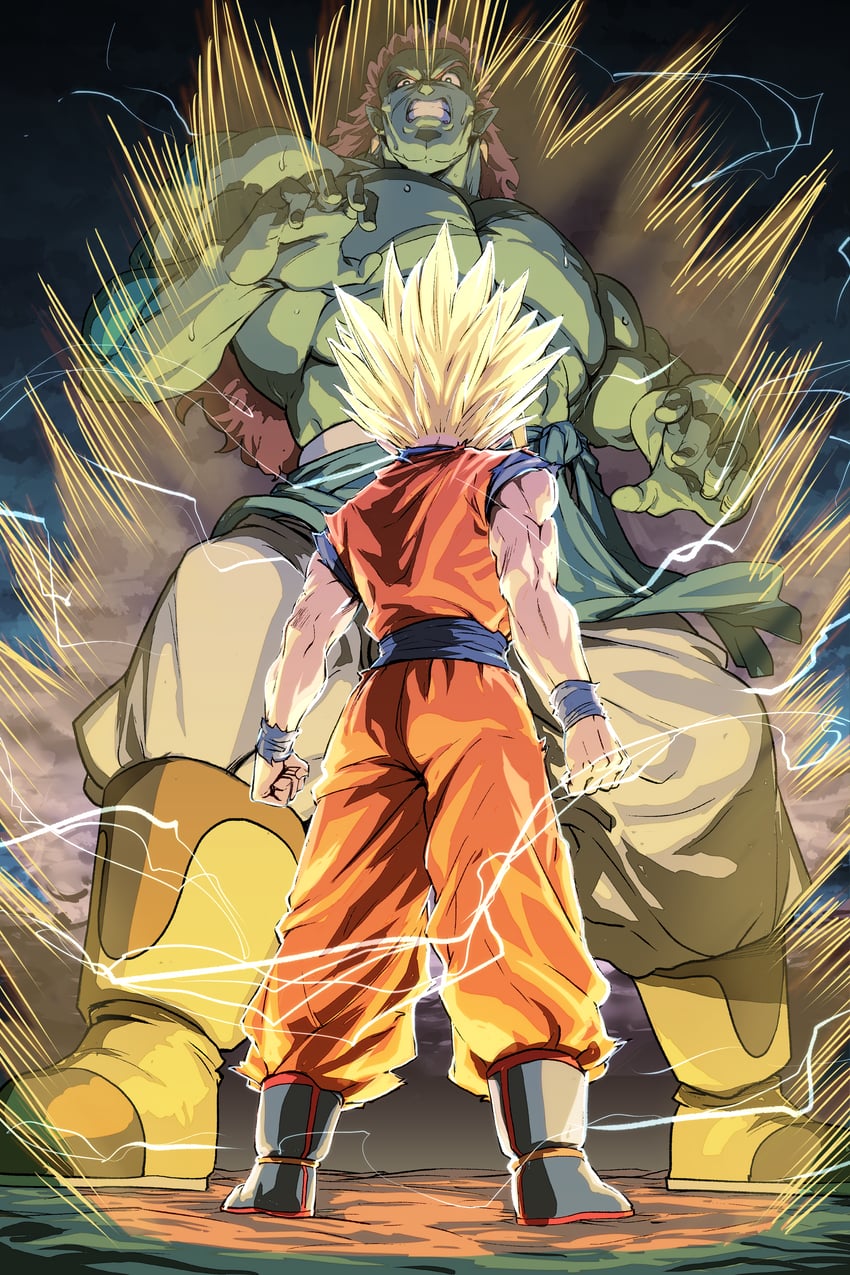 son gohan and bojack (dragon ball and 1 more) drawn by galbi_(iouytuuyio)