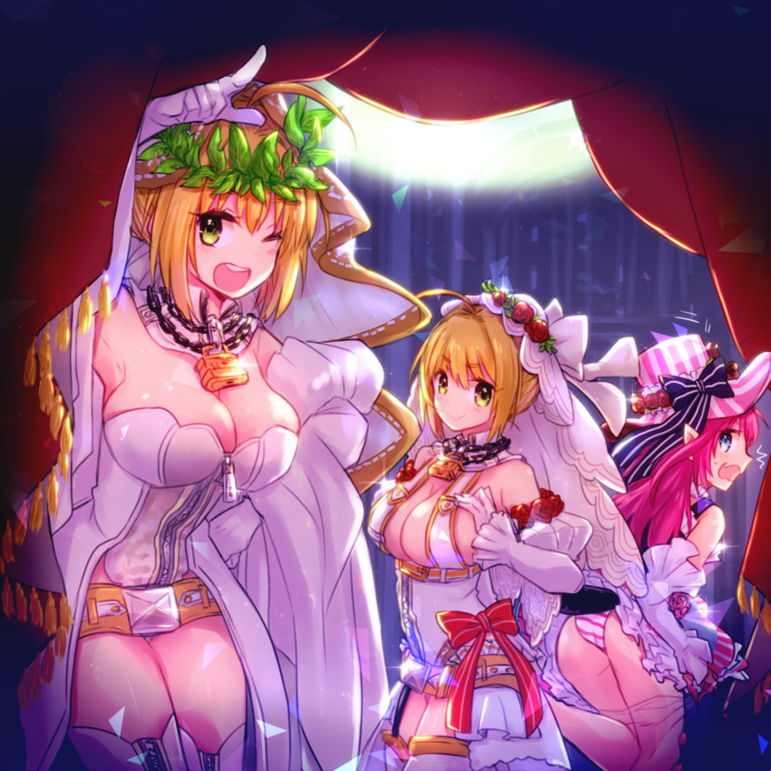 elizabeth bathory and nero claudius (fate and 3 more) drawn by shiki_(kurotoshiki)