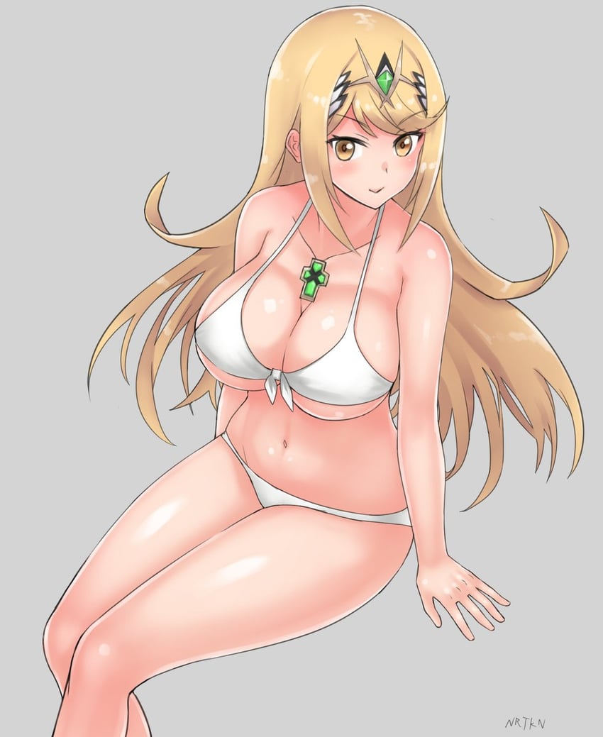 mythra (xenoblade chronicles and 1 more) drawn by angoha