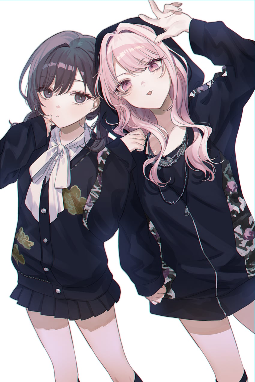 shinonome ena and akiyama mizuki (project sekai and 1 more) drawn by jne