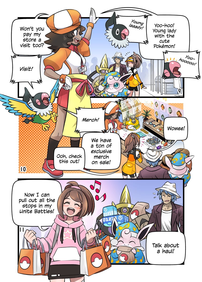 aegislash, wigglytuff, chatot, and aeos emporium shopkeeper (pokemon and 1 more) drawn by ariga_hitoshi