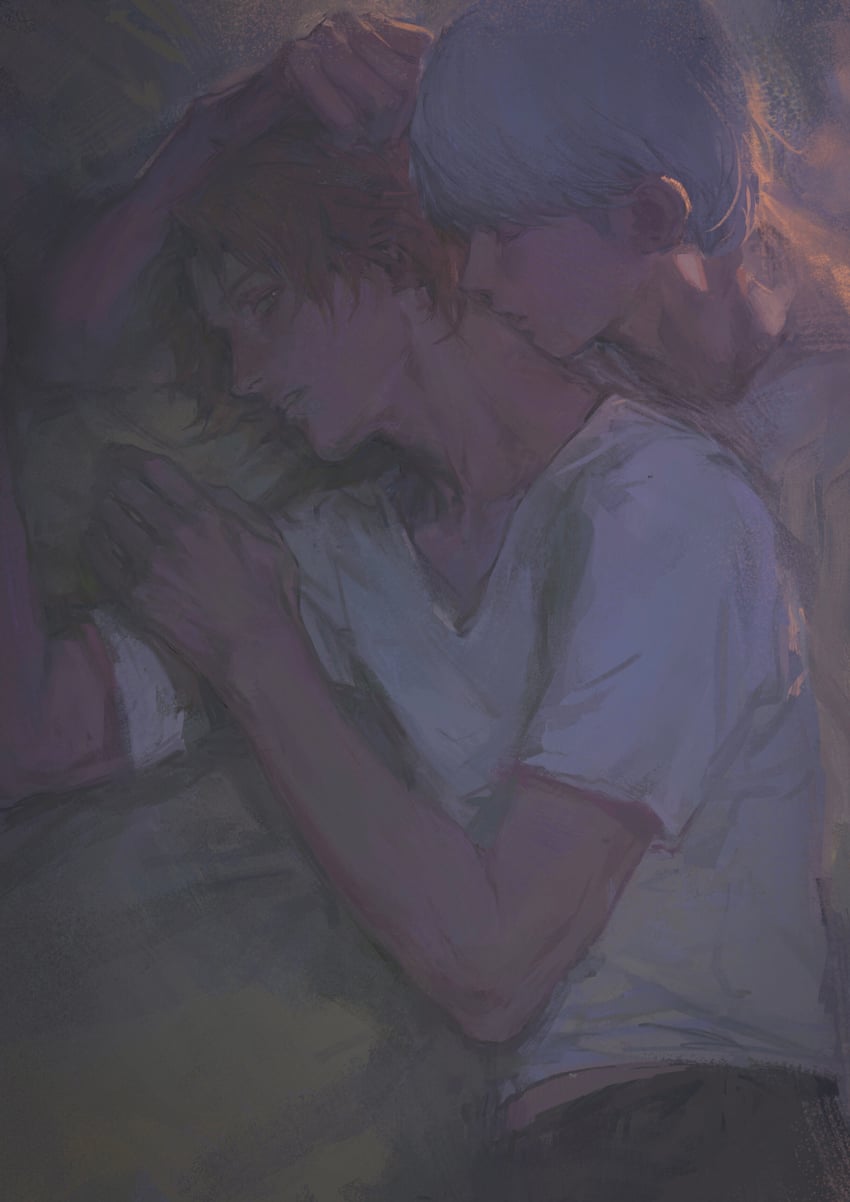 narukami yu and hanamura yousuke (persona and 1 more) drawn by creamyghost