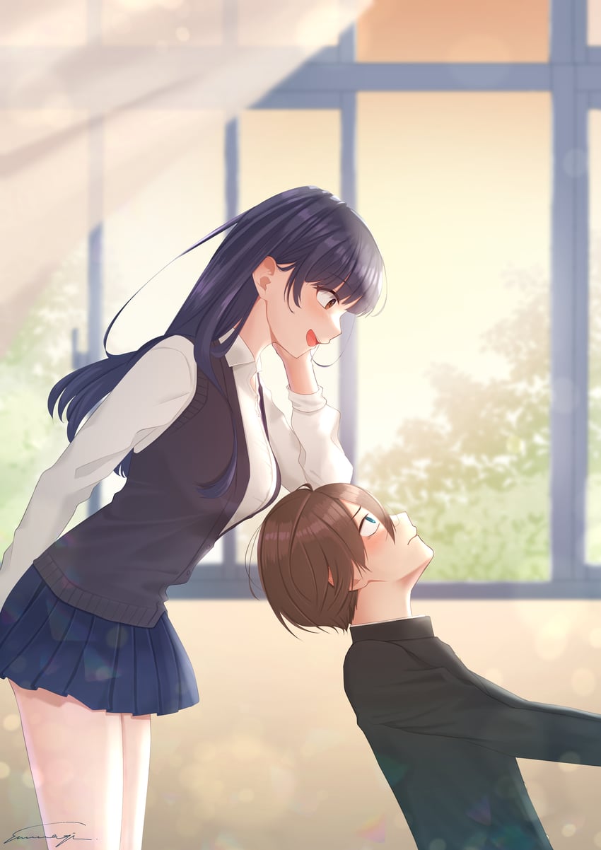 yamada anna and ichikawa kyoutarou (boku no kokoro no yabai yatsu) drawn by yu_nagio