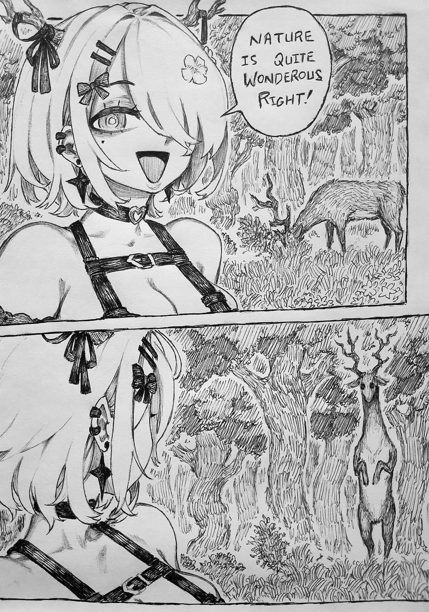 ceres fauna (hololive and 1 more) drawn by chronozbergh