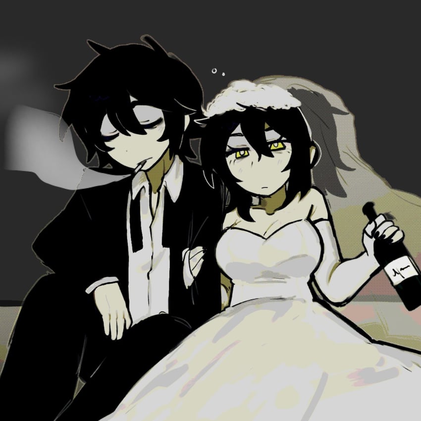 andrew graves and renee graves (the coffin of andy and leyley) drawn by homufufu