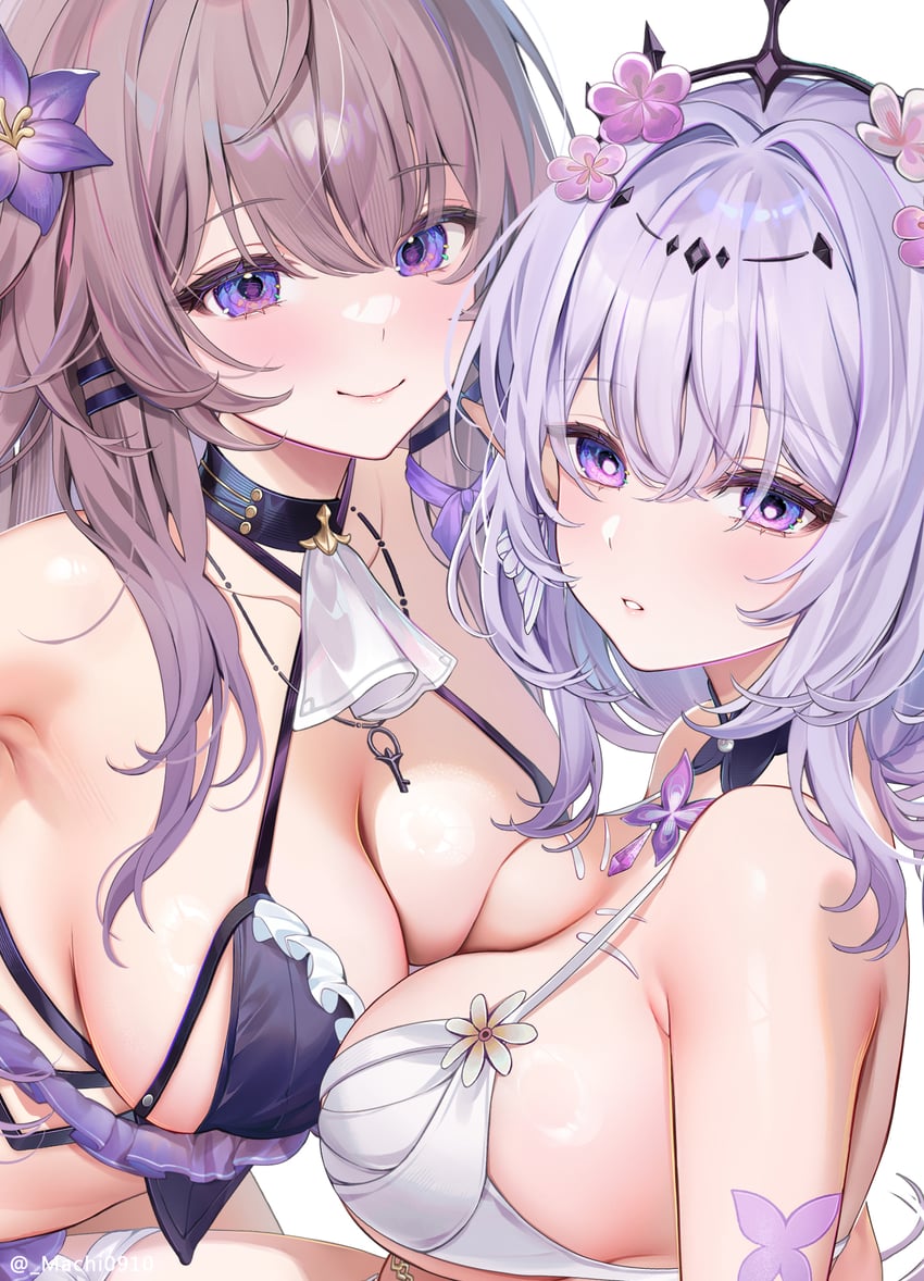 herta, castorice, and the herta (honkai and 1 more) drawn by machi_(machi0910)