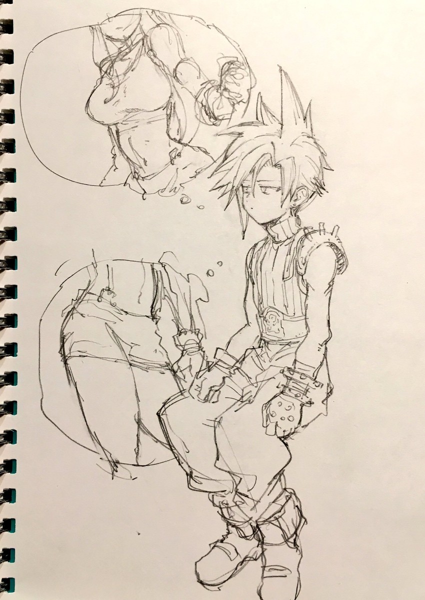 tifa lockhart and cloud strife (final fantasy and 1 more) drawn by kotoyama