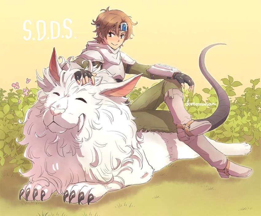 cerberus and kazuya (shin megami tensei and 1 more) drawn by shinabita_nasubi