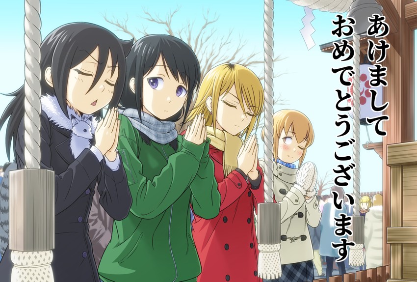 kuroki tomoko, tamura yuri, uchi emiri, yoshida masaki, and tanaka mako (watashi ga motenai no wa dou kangaetemo omaera ga warui!) drawn by ichikawa_masahiro