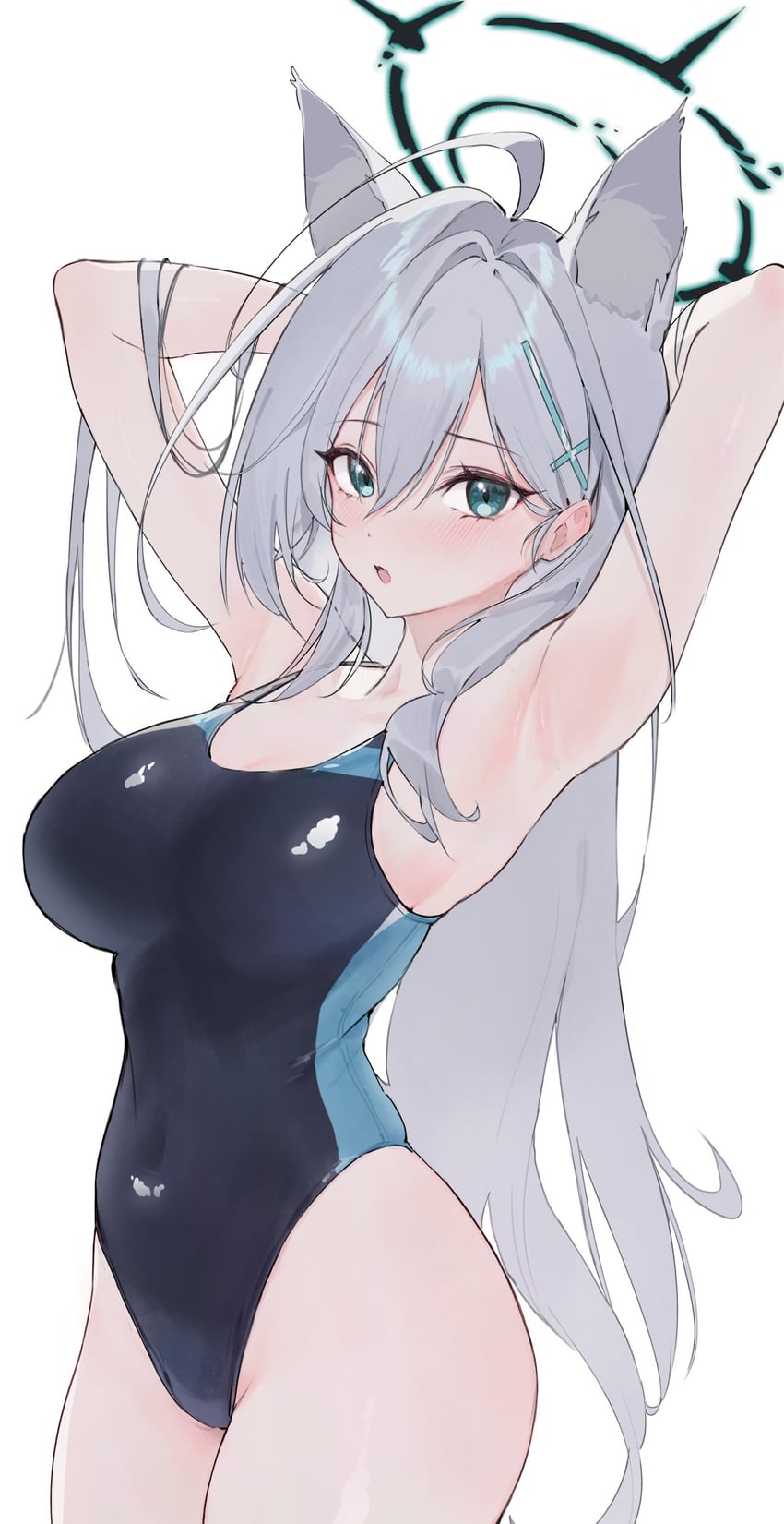 shiroko and shiroko terror (blue archive) drawn by i_ly
