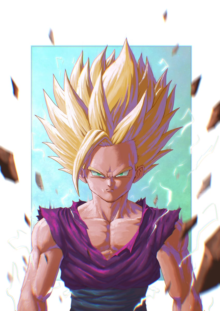 son gohan (dragon ball and 1 more) drawn by shank