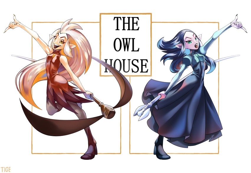 edalyn clawthorne and lilith clawthorne (the owl house) drawn by tige_(tigedee)