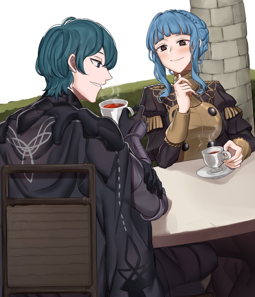 male byleth and marianne von edmund (fire emblem and 1 more) drawn by ebinku