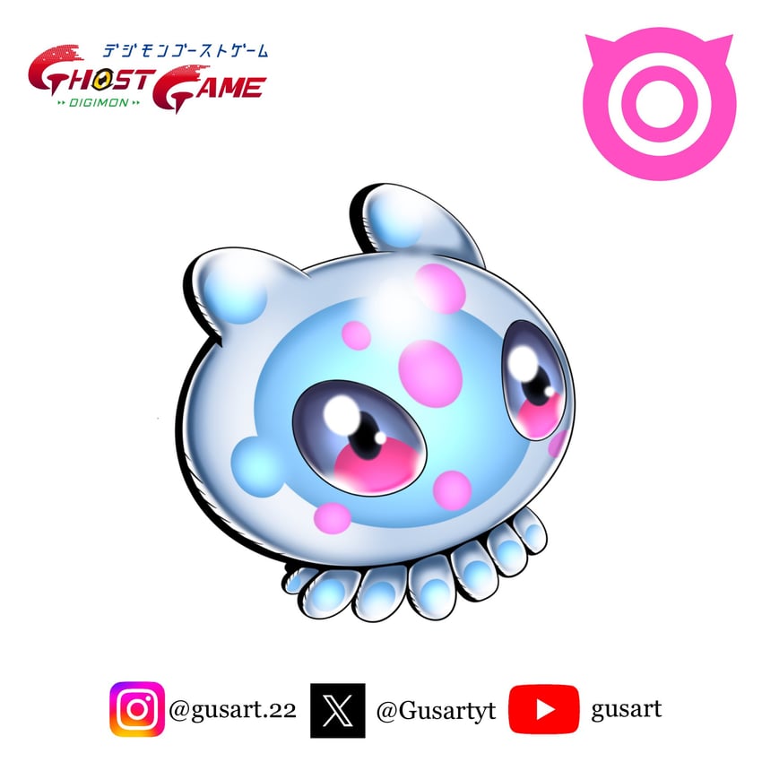 puyoyomon (digimon and 1 more) drawn by gusart