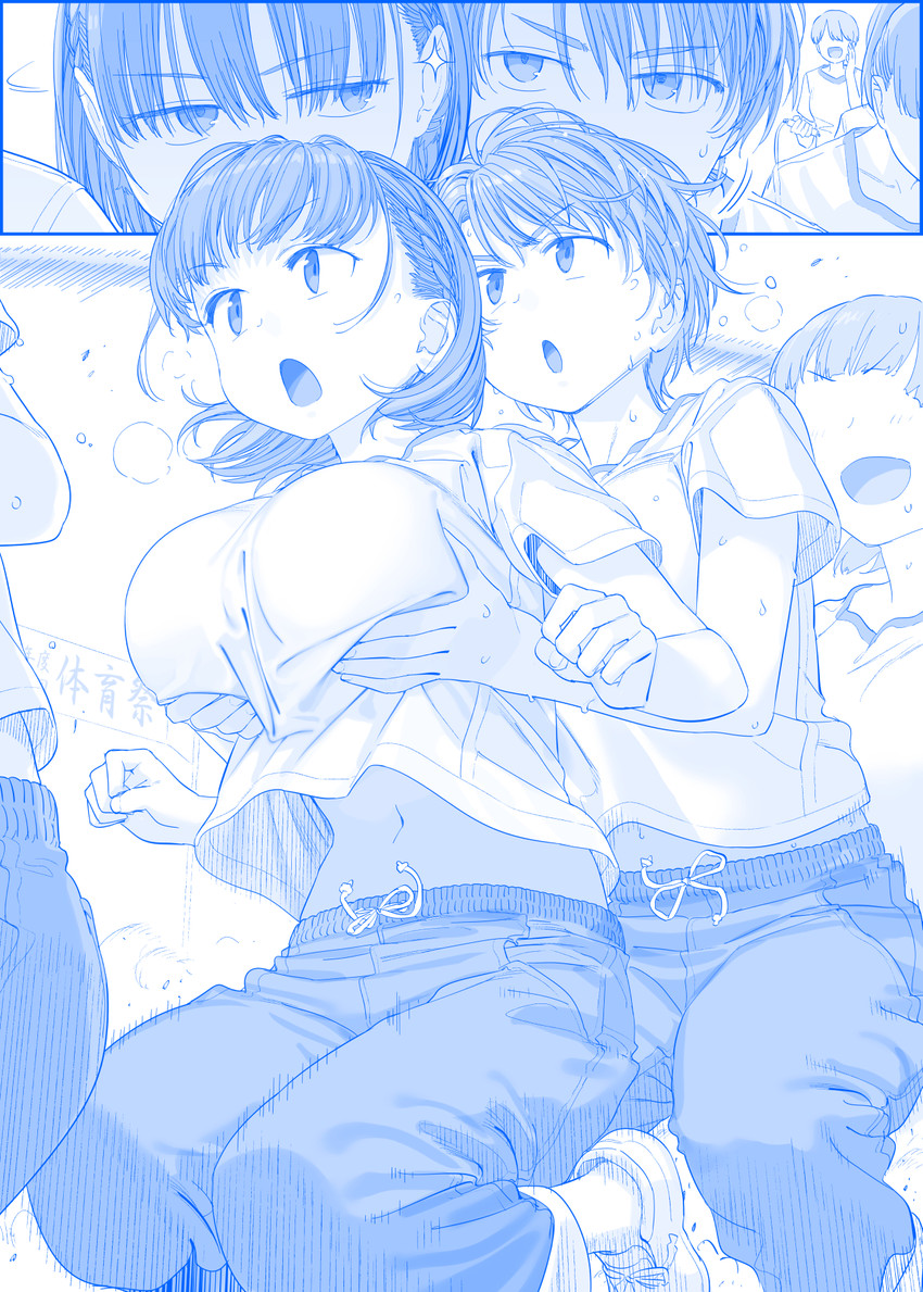ai-chan and volley-bu-chan (getsuyoubi no tawawa) drawn by himura_kiseki