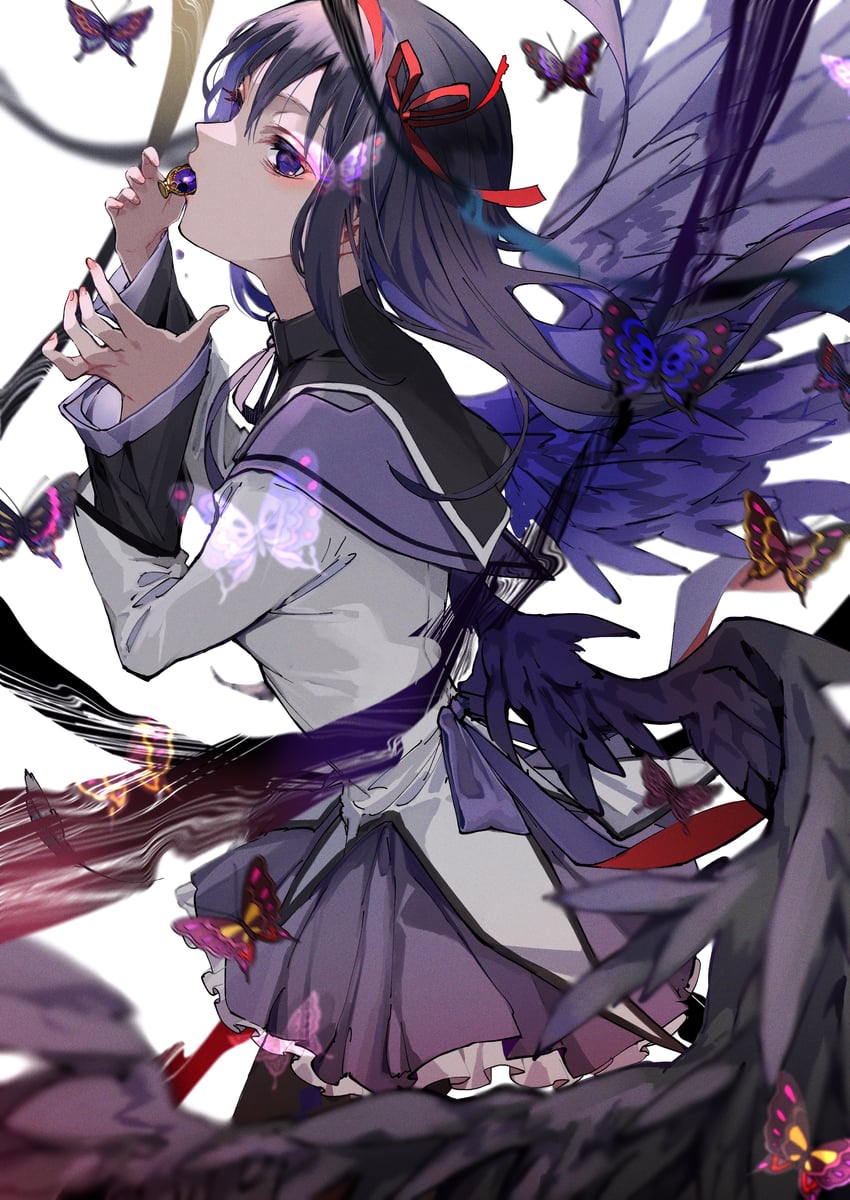 akemi homura (mahou shoujo madoka magica and 1 more) drawn by hana_(h6n6_matsu)