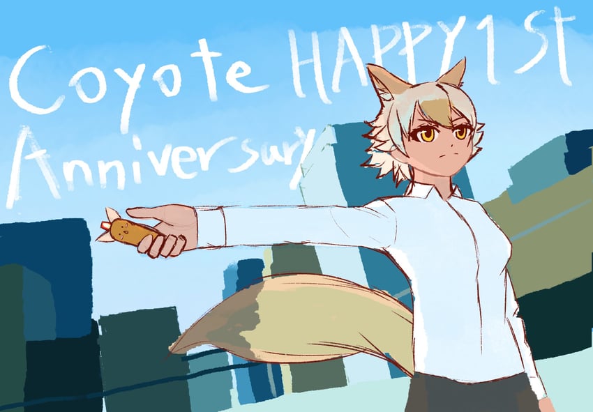 coyote, coyopotato, and kaminaga shinji (kemono friends and 3 more) drawn by kinako_mochic