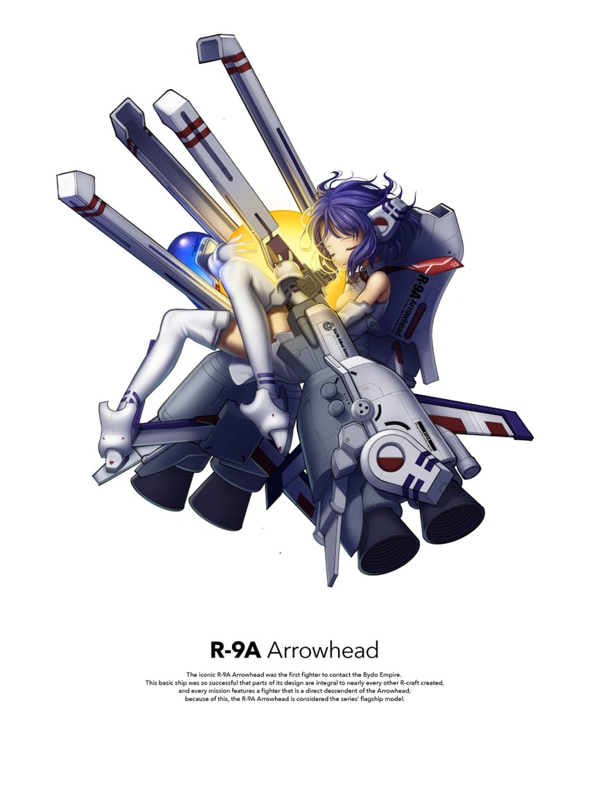 r-9a arrowhead (r-type) drawn by henkyou_(e-f-frontier.net)