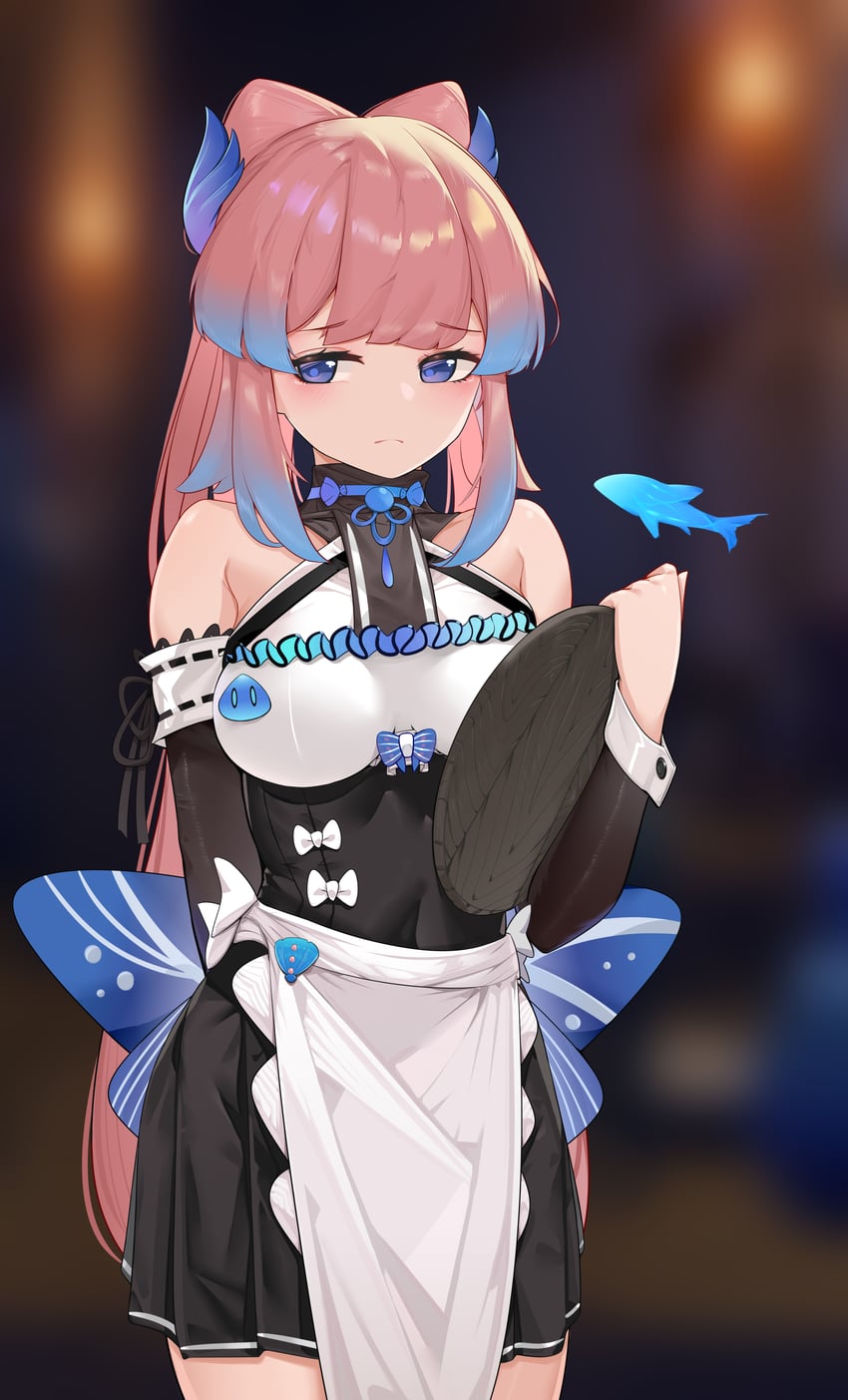 sangonomiya kokomi and slime (genshin impact) drawn by anji_lanuo