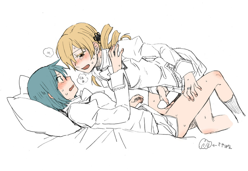 miki sayaka and tomoe mami (mahou shoujo madoka magica) drawn by torinone