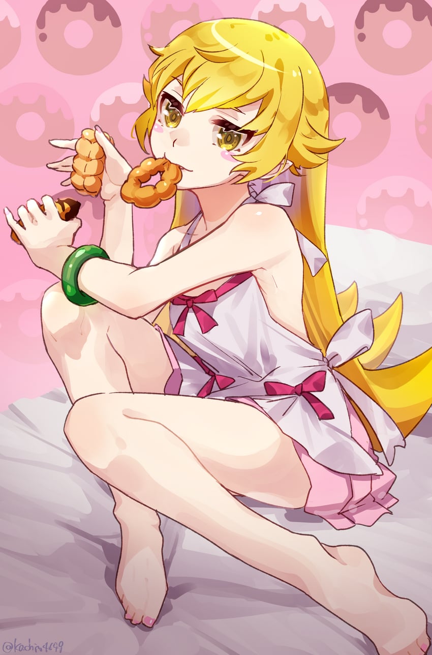 oshino shinobu (monogatari and 1 more) drawn by kachin