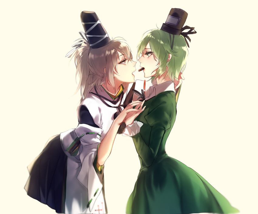 mononobe no futo and soga no tojiko (touhou) drawn by hug_(yourhug)