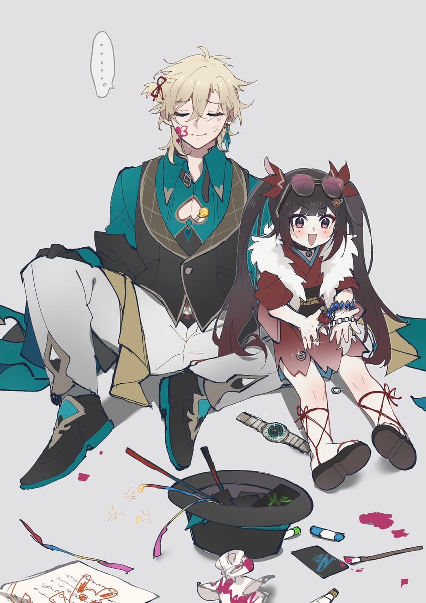 sparkle and aventurine (honkai and 1 more) drawn by hoshiyui_tsukino
