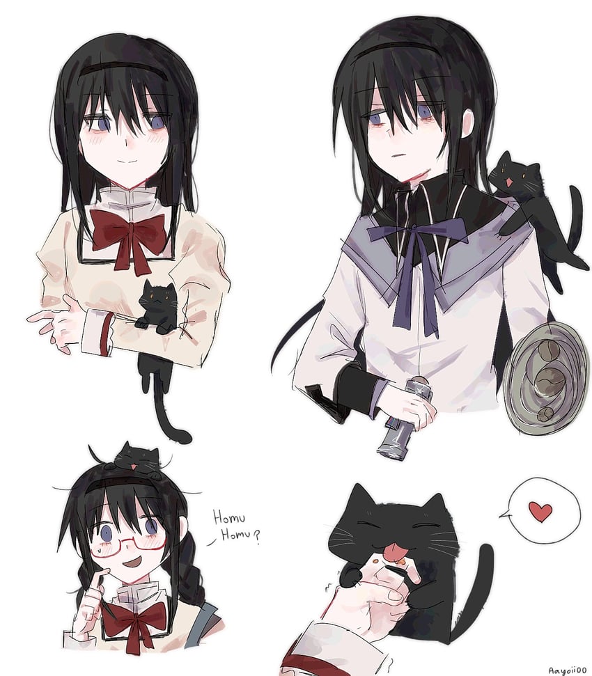 akemi homura (mahou shoujo madoka magica) drawn by axy_cang