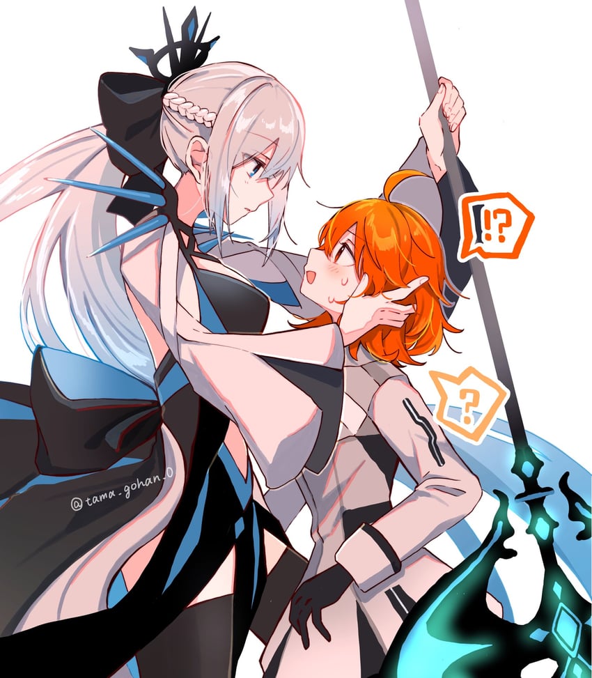 fujimaru ritsuka and morgan le fay (fate and 1 more) drawn by yui_(tamagohan)