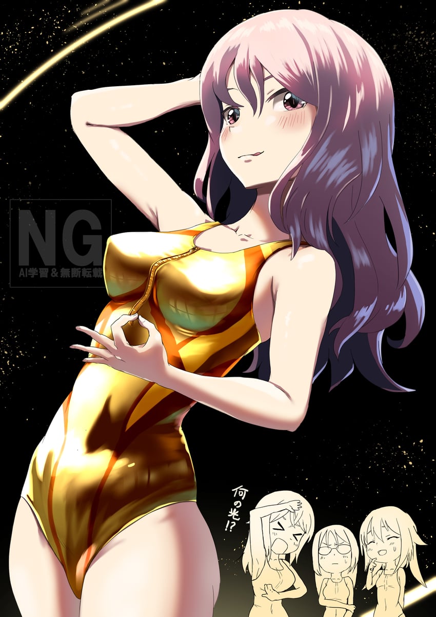 kaneshiya sitara, momoshina fumika, hirasaka yotsuyu, and yotsuya yumi (alice gear aegis) drawn by ruri_(pixky4323)