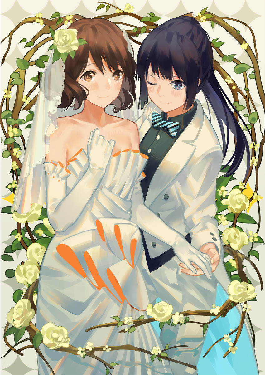 oumae kumiko and kousaka reina (hibike! euphonium) drawn by norizc