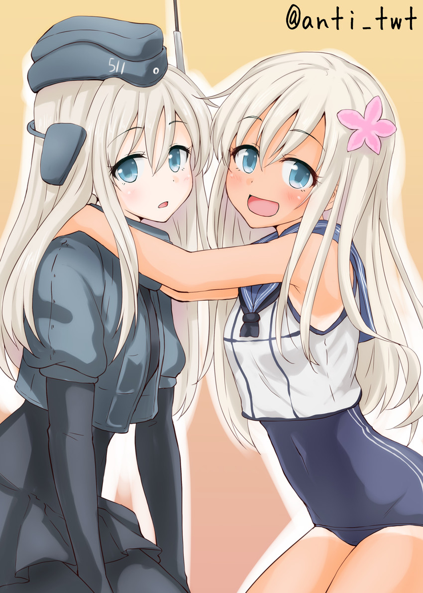 ro-500 and u-511 (kantai collection) drawn by anti_(untea9)