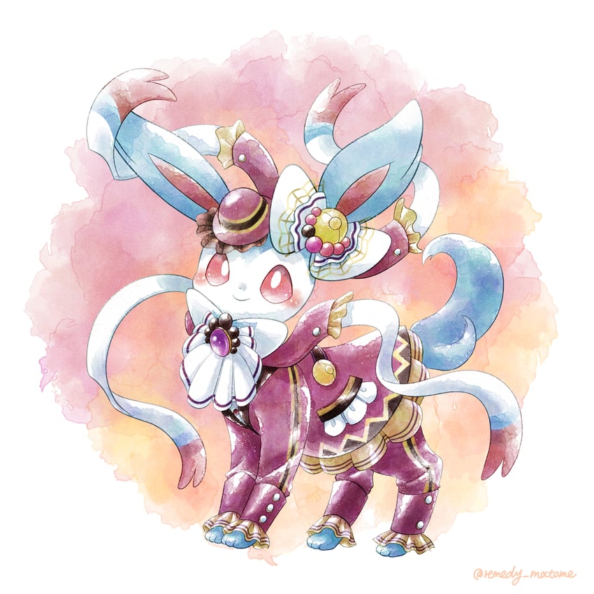 sylveon (pokemon and 1 more) drawn by remedy_matome