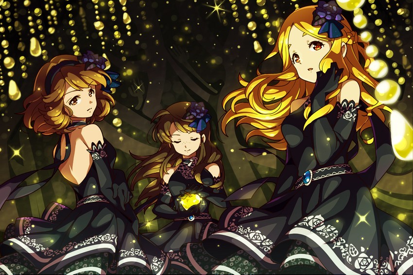 mochizuki hijiri, okuyama saori, and nagatomi hasumi (idolmaster and 1 more) drawn by aopanda
