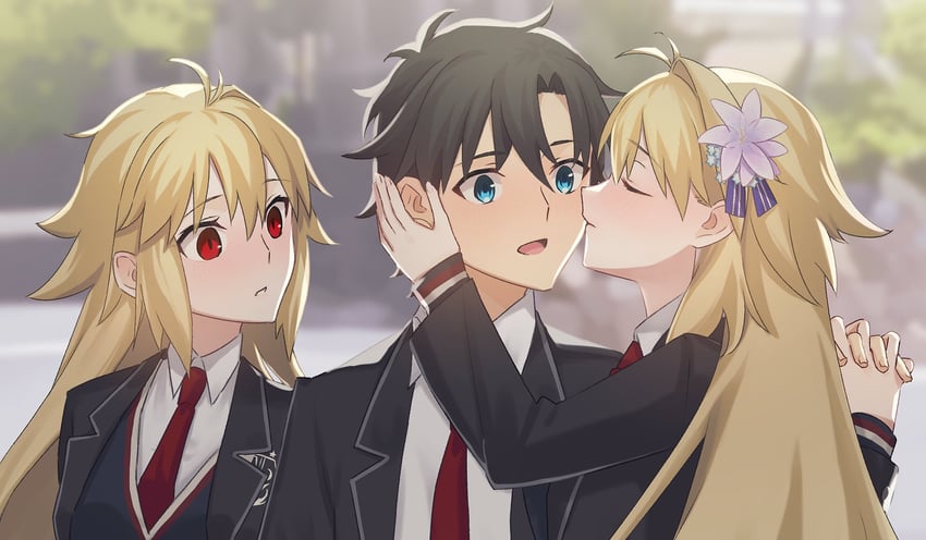 fujimaru ritsuka, arcueid brunestud, and archetype earth (fate and 1 more) drawn by yu_sakae