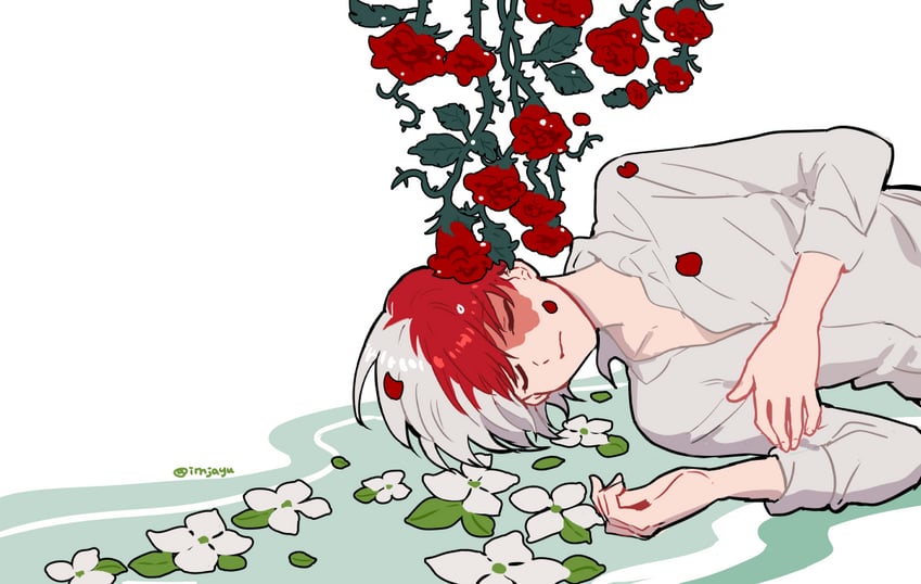 todoroki shoto (boku no hero academia) drawn by imjayu