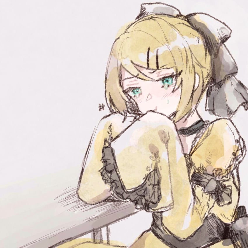 kagamine rin and riliane lucifen d'autriche (vocaloid and 2 more) drawn by tamutamun